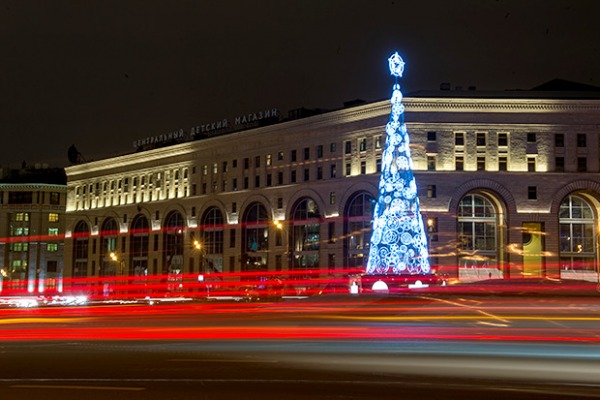 Новогодняя елка на Лубянской площади